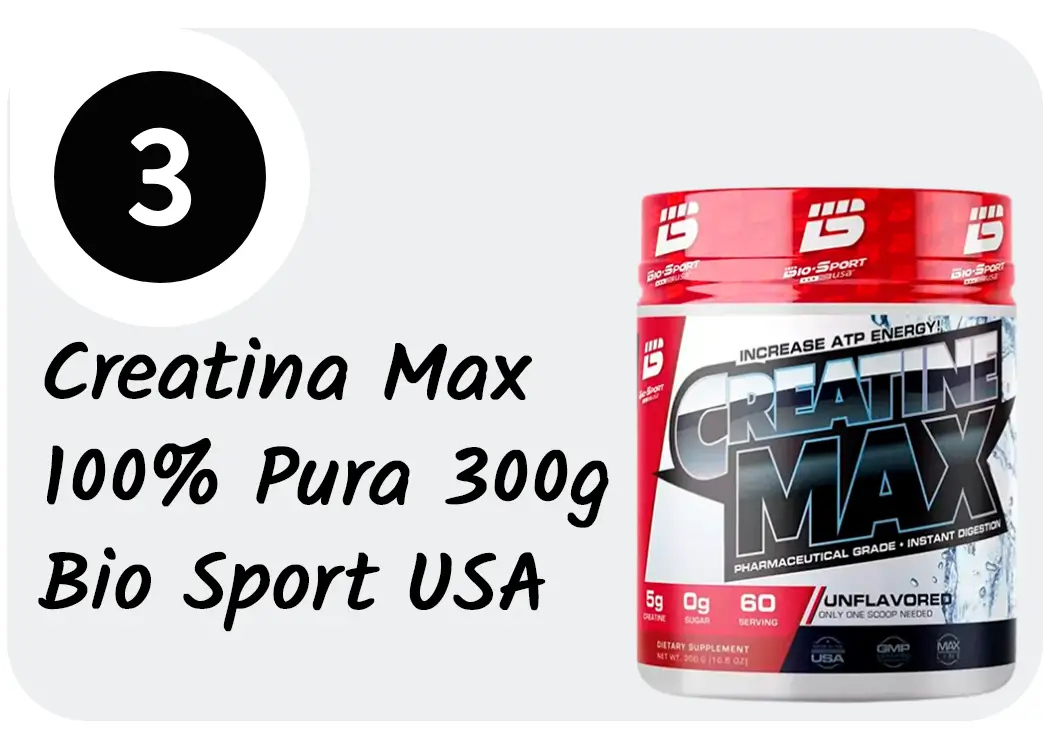 NUMERO 3 Creatina Max 100% Pura 300g – Bio Sport USA